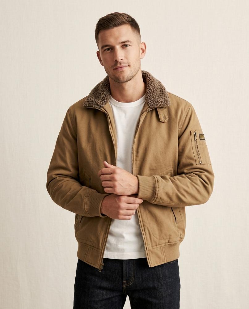 Lands Mode - Komid | Gefütterte Kurzgeschnittene Jacke Herren