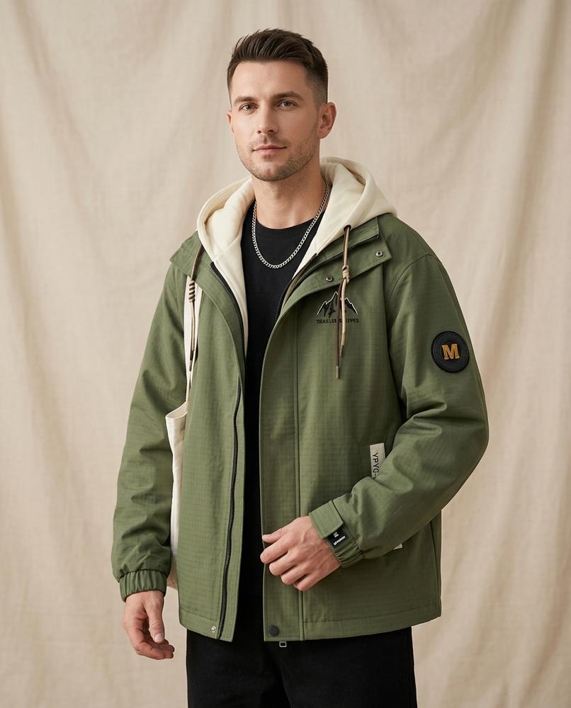 Lands Mode - Linus | Gefütterte Kapuzen Jacke Herren
