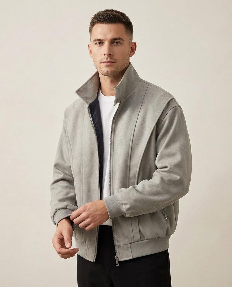 Lands Mode - Yuket | Strukturierte Hochgeschlossene Jacke Unisex