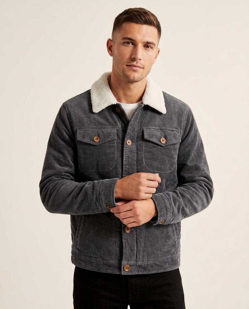 Lands Mode - Vaket | Gefütterte Cord Jacke Herren