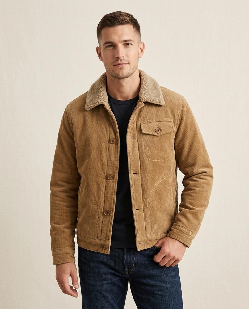 Lands Mode - Vaket | Gefütterte Cord Jacke Herren