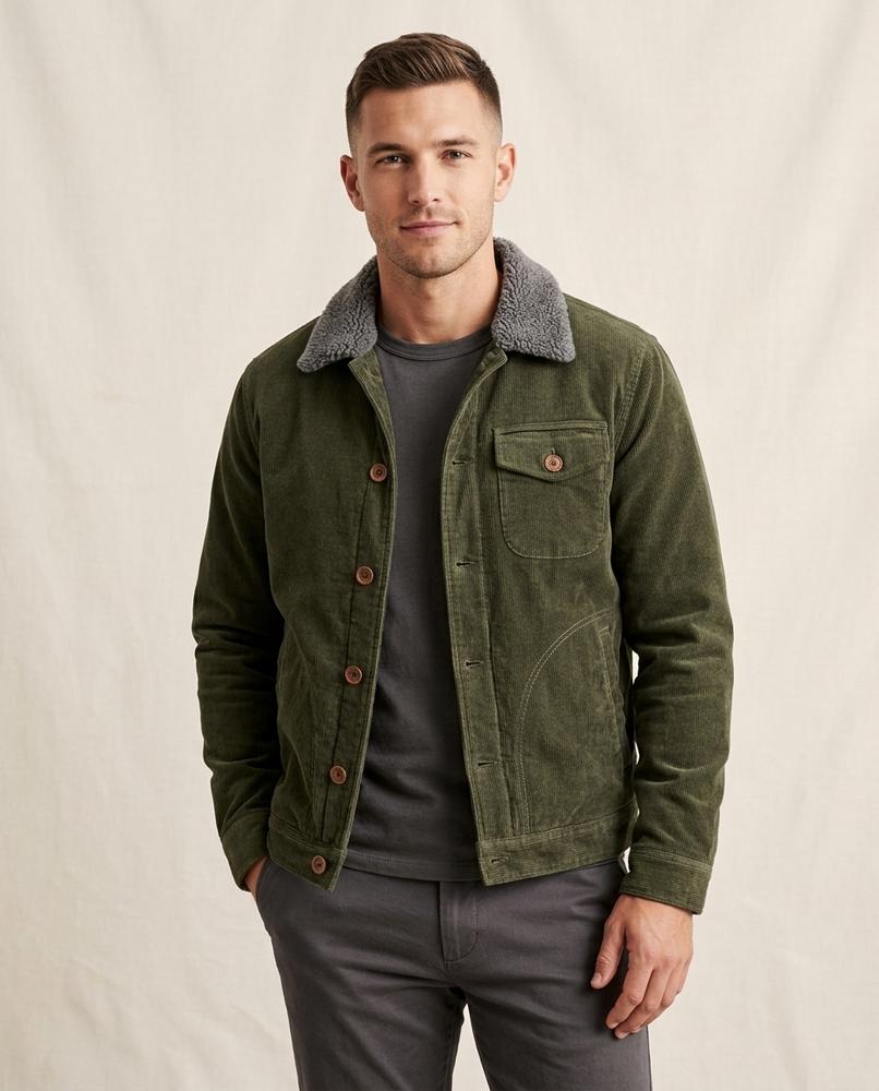 Lands Mode - Vaket | Gefütterte Cord Jacke Herren