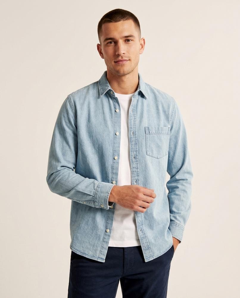 Lands Mode - Liles | Langärmliges Denim Hemd Herren