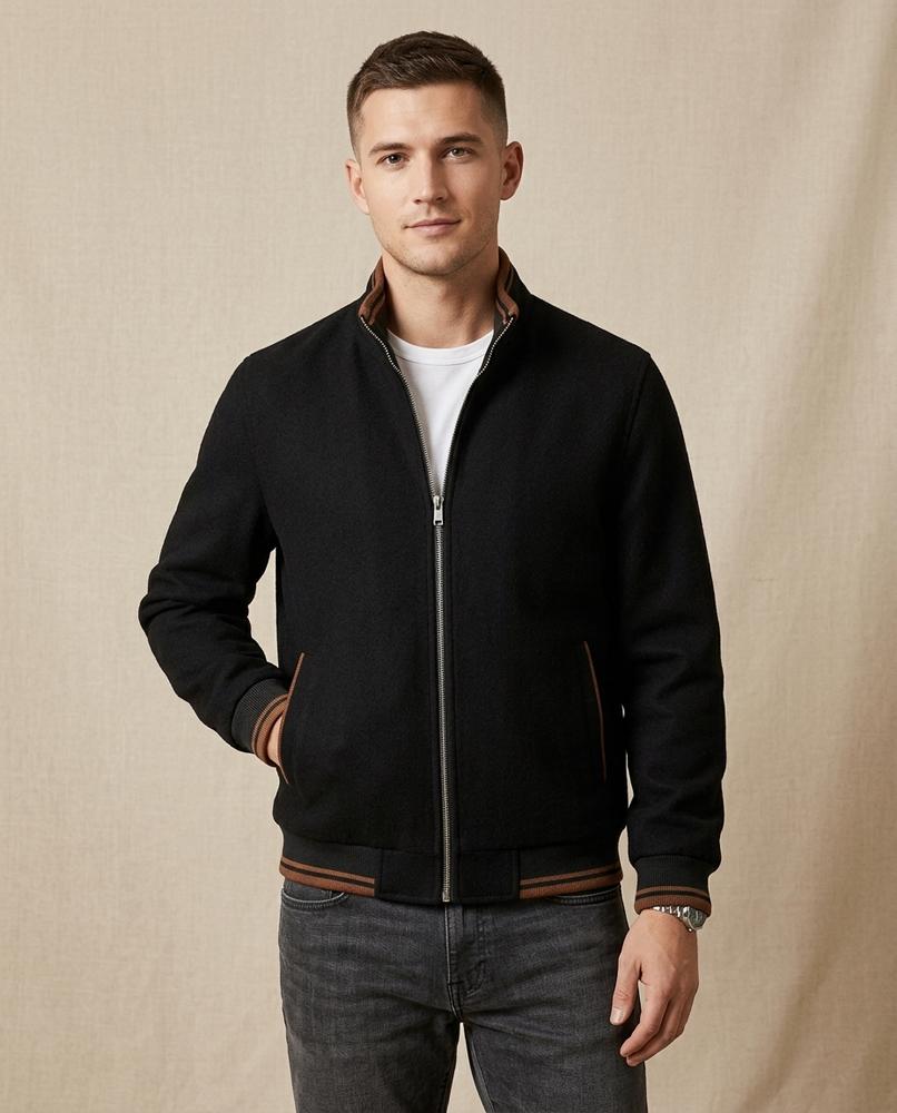 Lands Mode - Lolud | Stehkragen Gerippt Jacke Herren