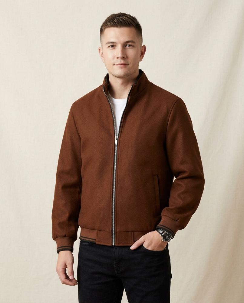 Lands Mode - Lolud | Stehkragen Gerippt Jacke Herren
