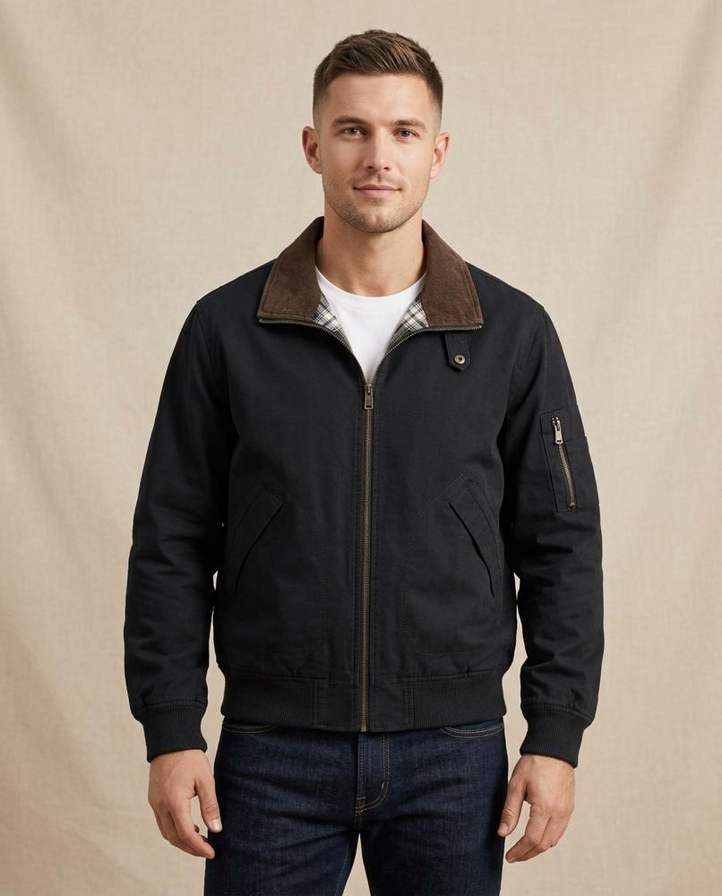 Lands Mode - Dezin | Gefütterte Cordkragen Jacke Herren