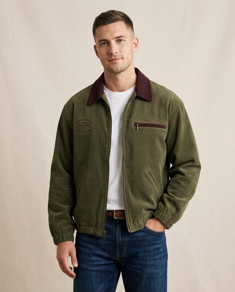 Lands Mode - Ribin | Gefütterte Cord Jacke Herren