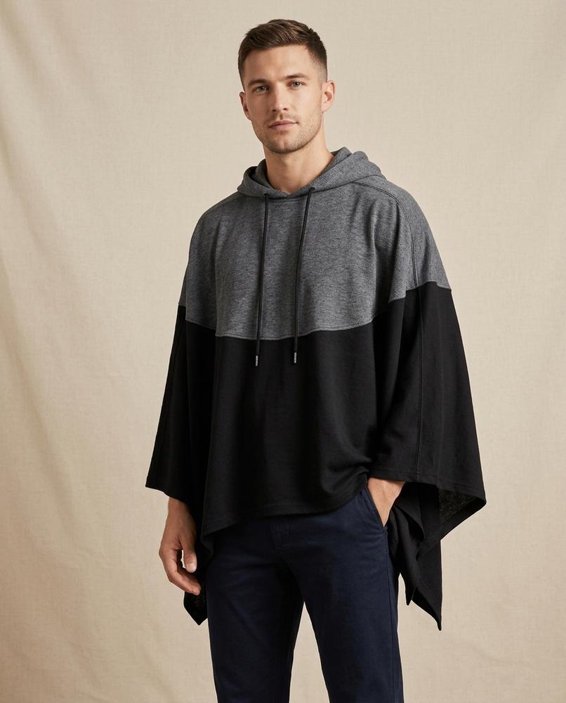Lands Mode - Vufod | Zweifarbig Asymmetrisch Hoodie Unisex