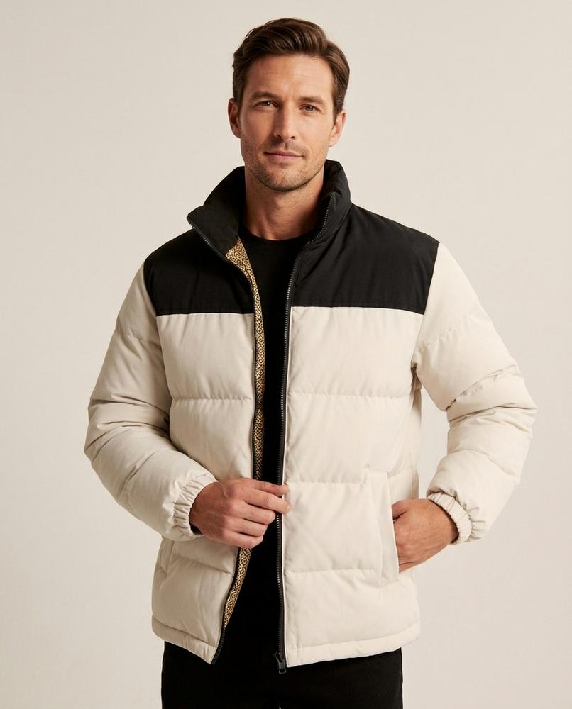 Lands Mode - Ausek | Wattiert Zweifarbig Jacke Herren