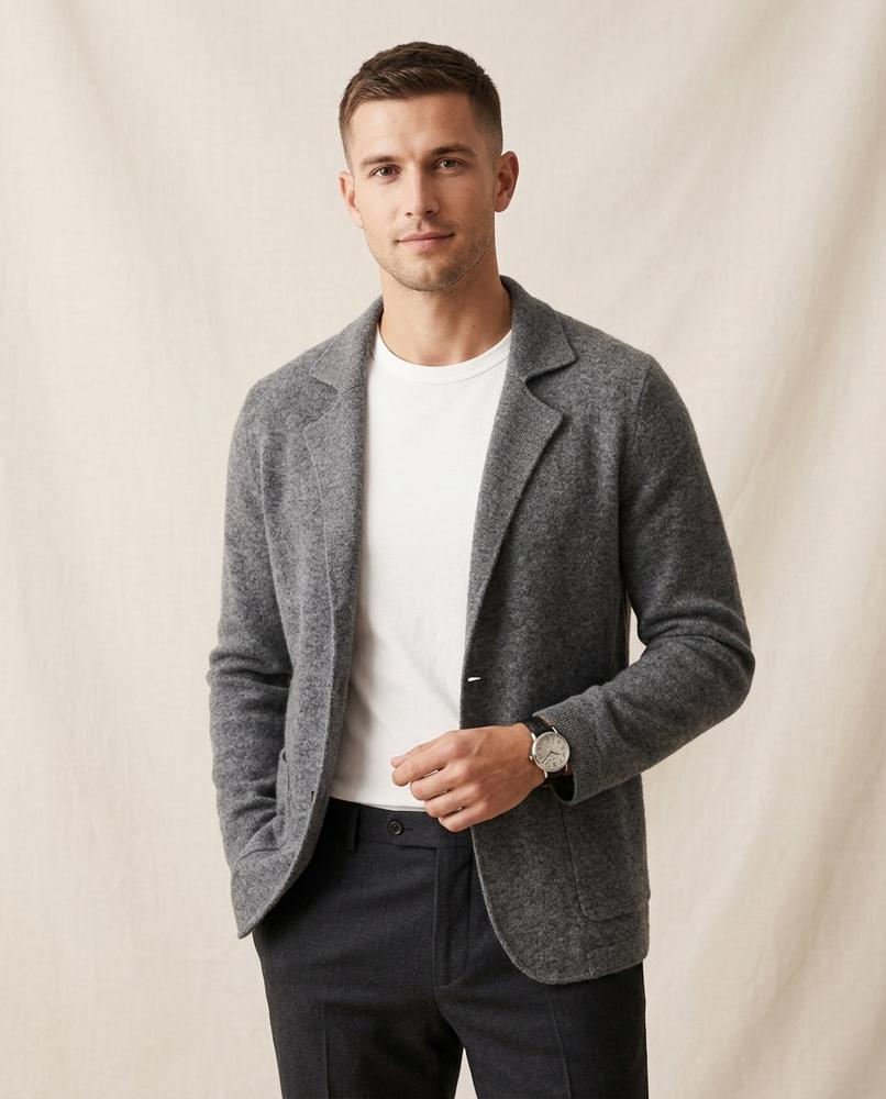 Lands Mode - Vizuk | Wollig Geknöpft Strickjacke Herren
