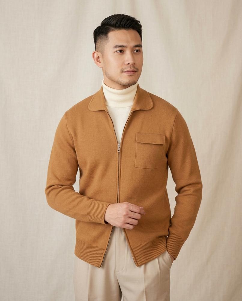 Lands Mode - Tesak | Gestrickt Gekragt Strickjacke Herren