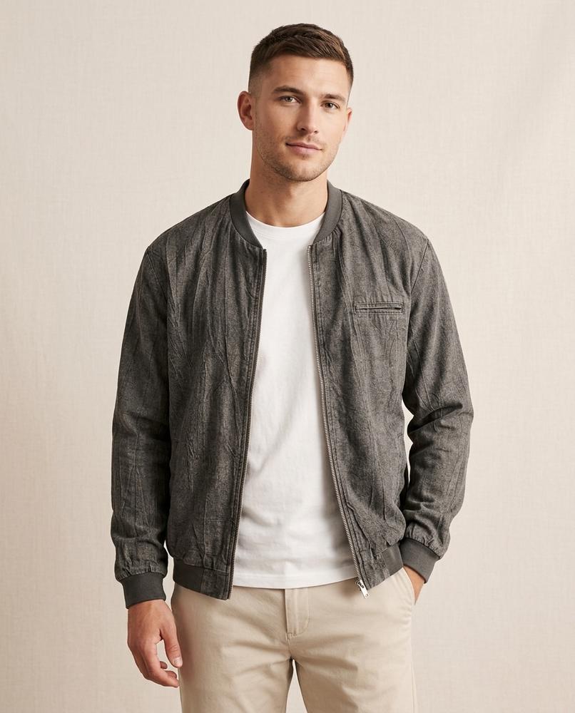 Lands Mode - Zimim | Strukturiert Kragenlos Jacke Herren