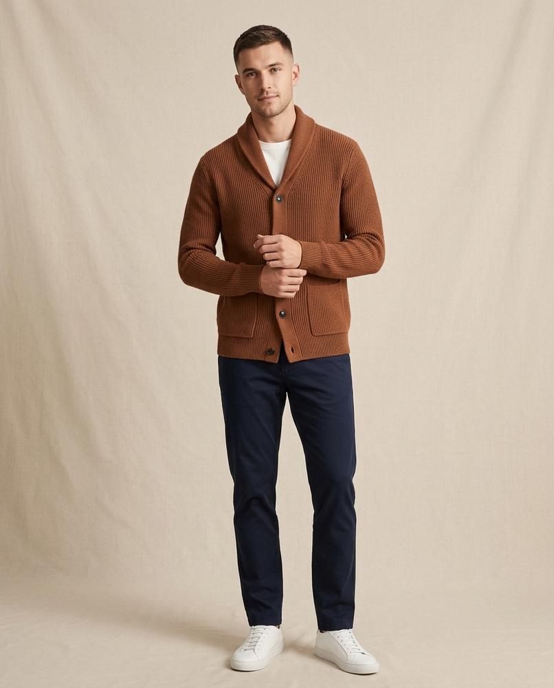 Lands Mode - Revan | Schalkragen Geknöpft Cardigan Herren