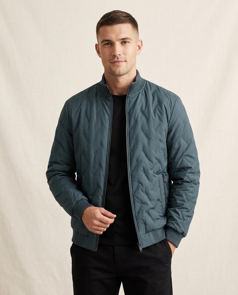 Lands Mode - Lihot | Geprägte Gefütterte Jacke Herren
