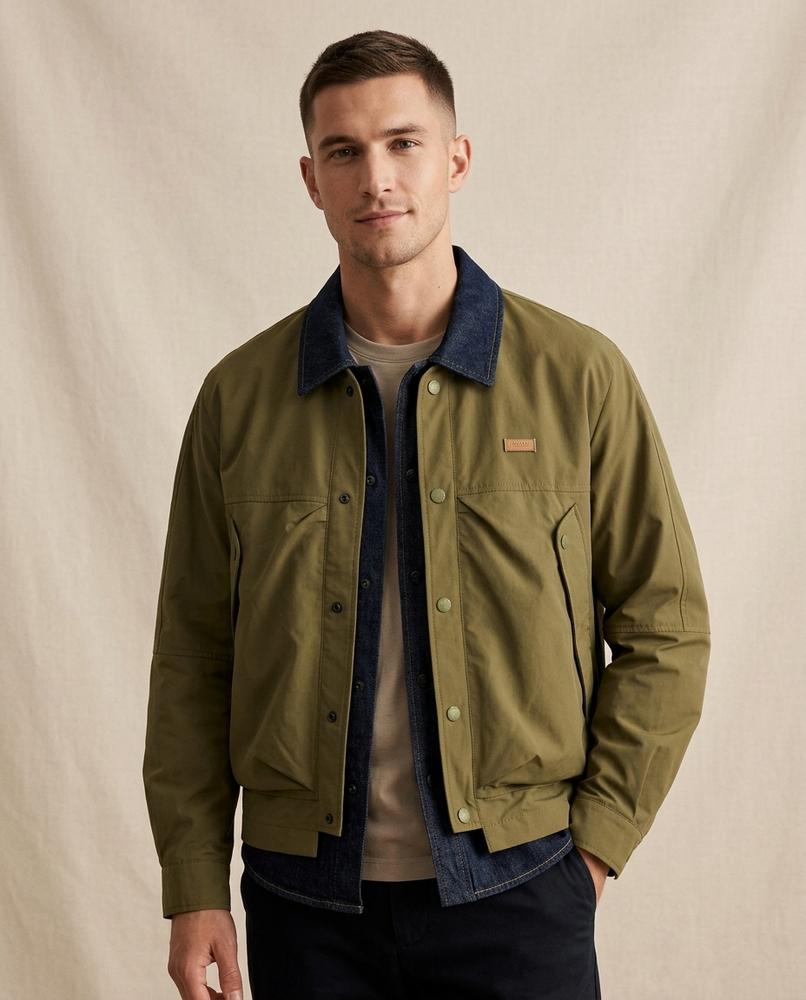 Lands Mode - Vanur | Geknöpfte Mit-Denimkragen Jacke Herren