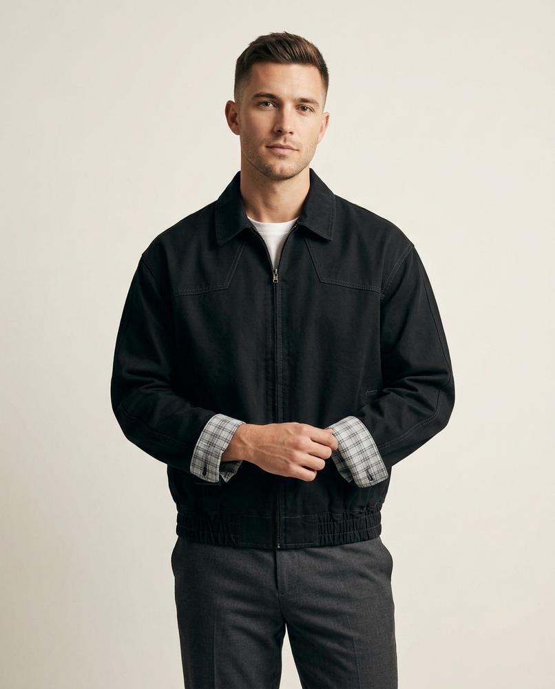 Lands Mode - Moher | Kariert Elastisch Jacke Herren