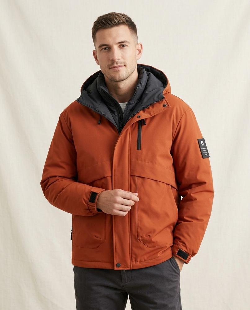 Lands Mode - Yokas | Gefüttert Hochschließend Jacke Herren