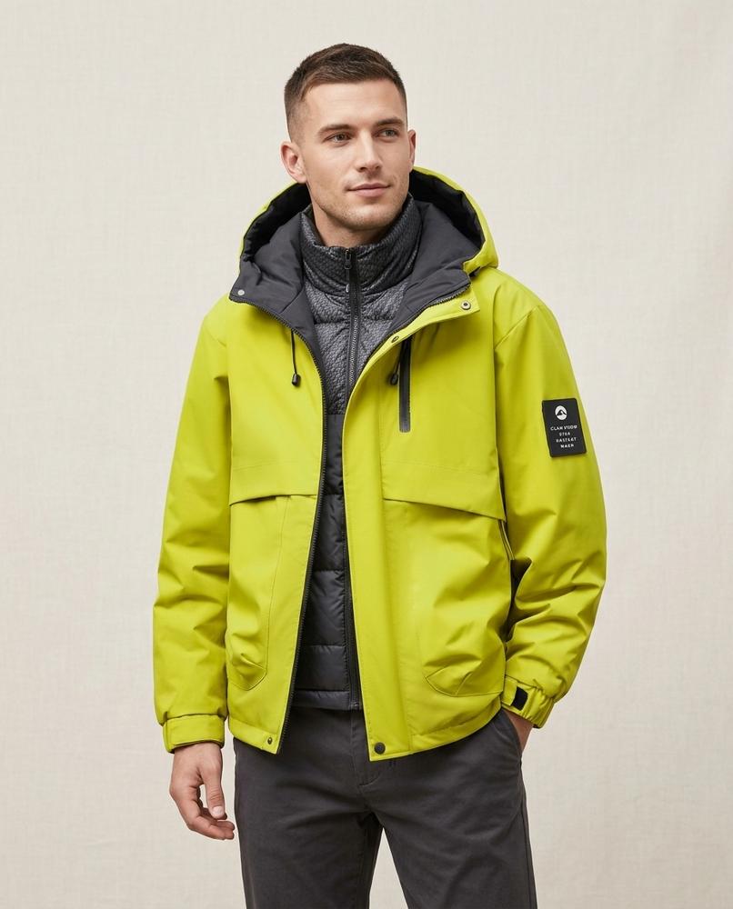 Lands Mode - Yokas | Gefüttert Hochschließend Jacke Herren