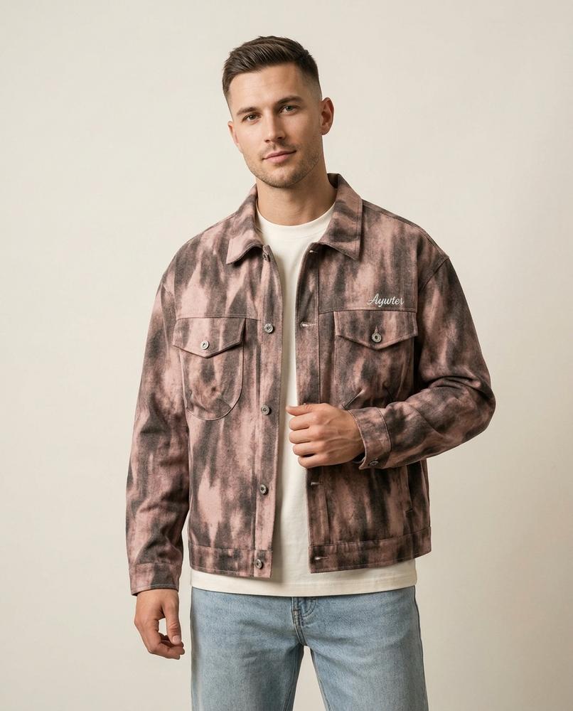 Lands Mode - Cazat | Gemustert Geknöpft Jacke Unisex