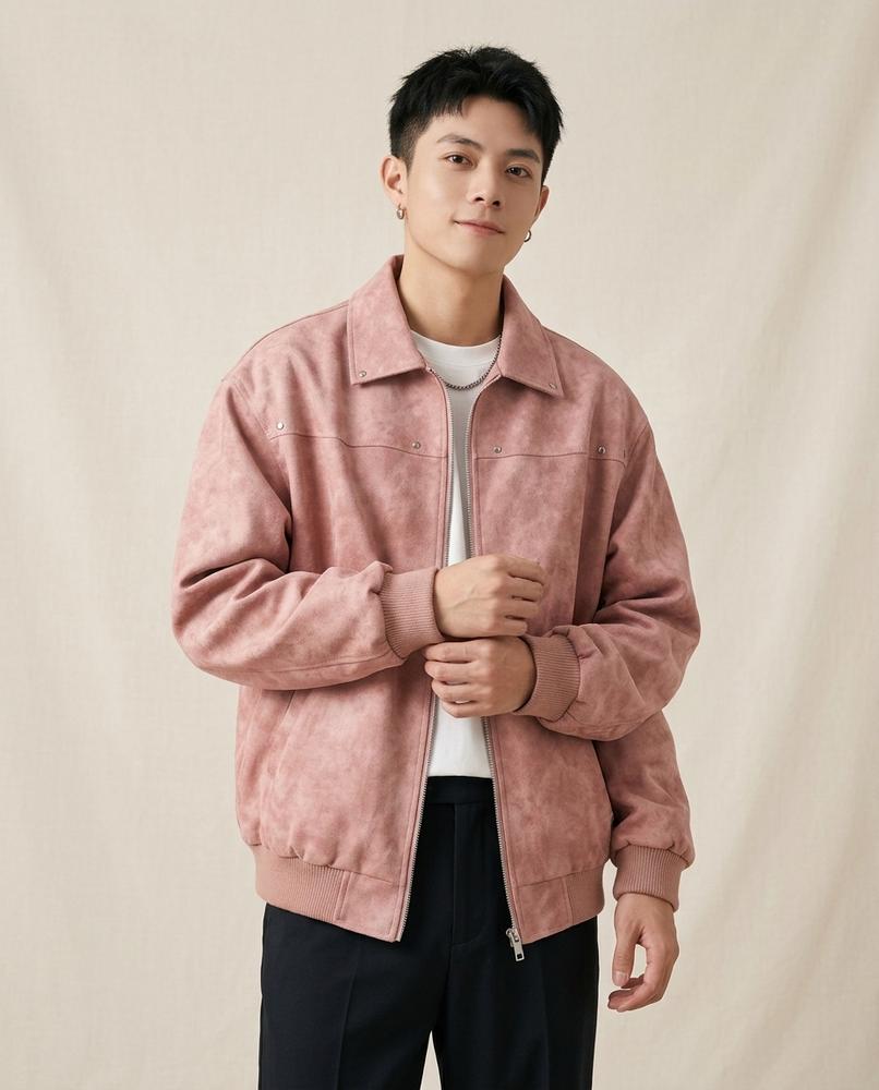 Lands Mode - Kemad | Weit Geschnittene Gekragte Jacke Herren