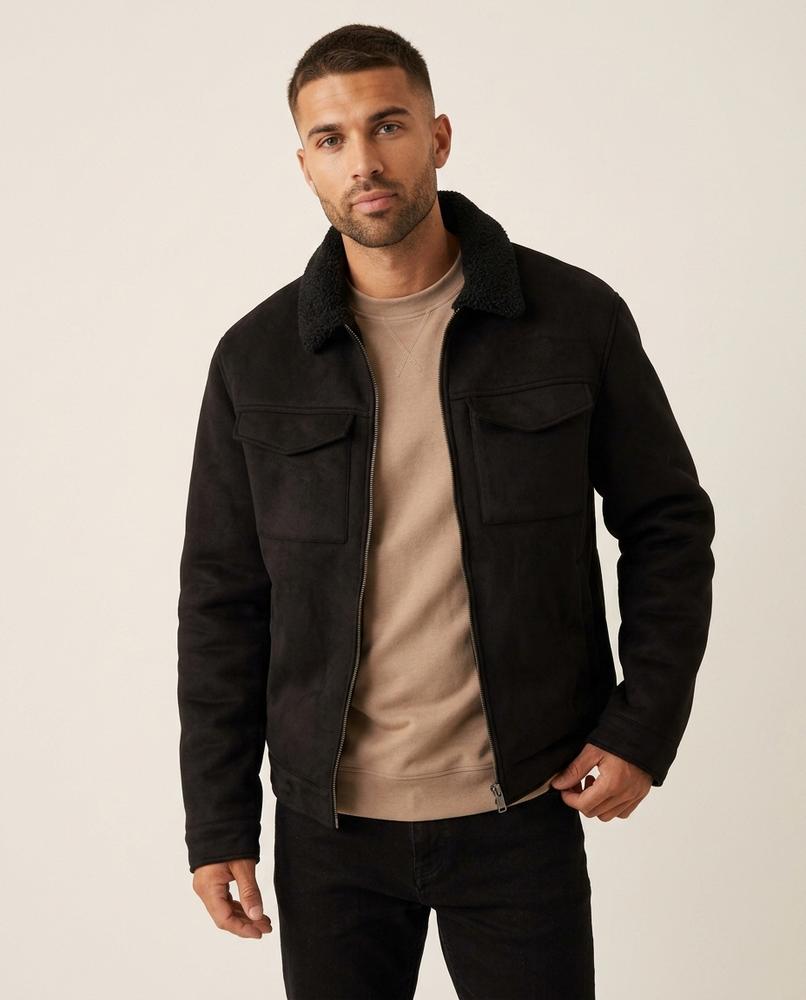 Lands Mode - Tavok | Teddykragen Velours Jacke Herren