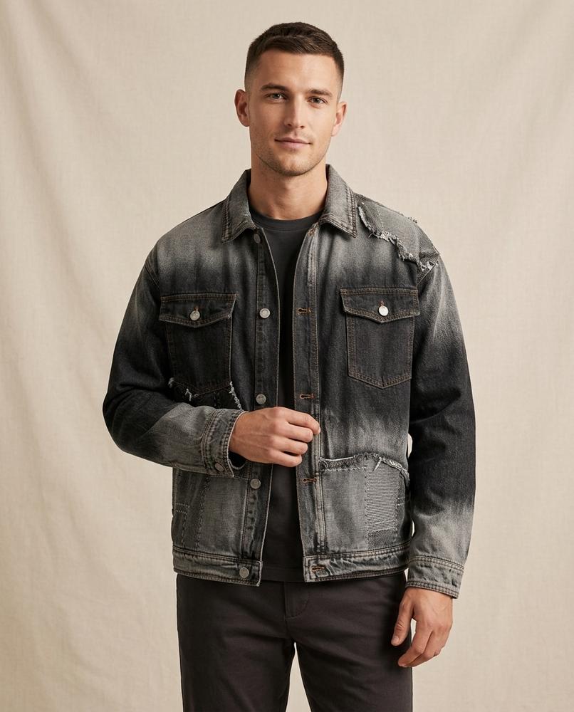 Lands Mode - Cagum | Aufgesetzte Verwaschene Jacke Unisex