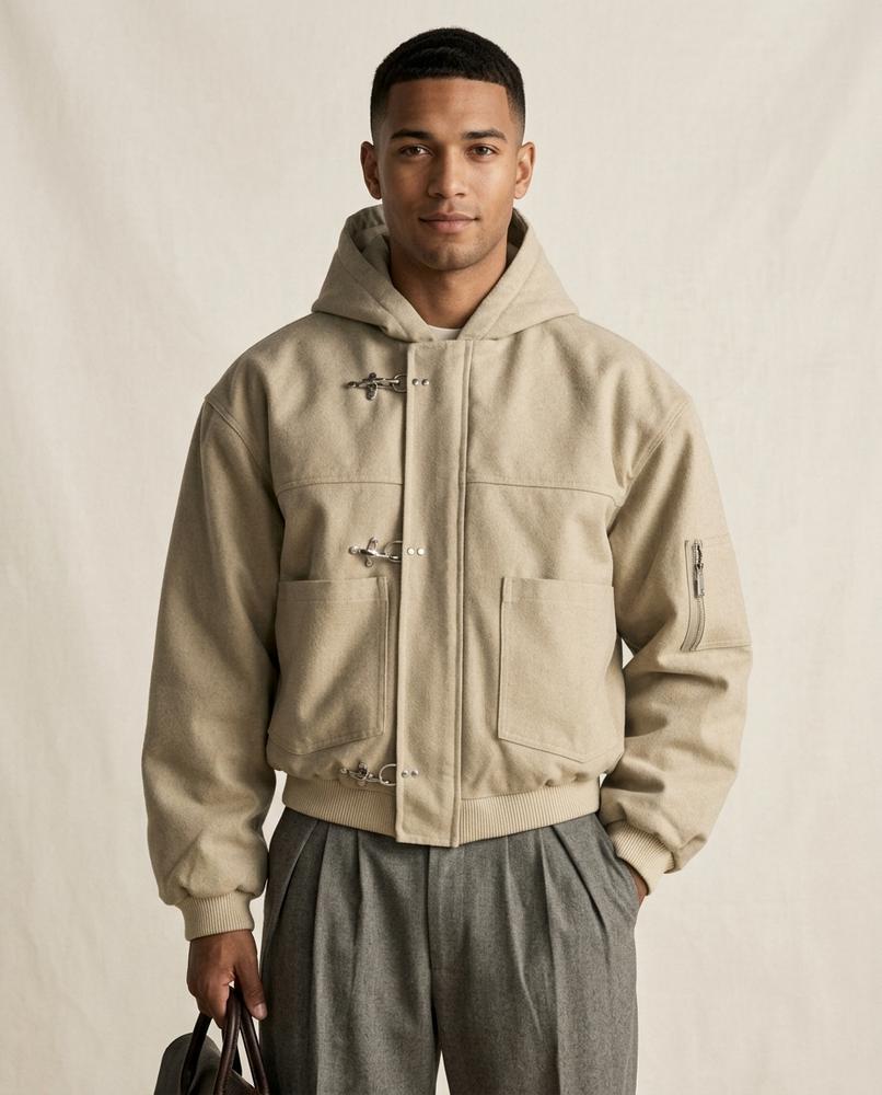 Lands Mode - Muhim | Geknebelte Kurze Jacke Herren