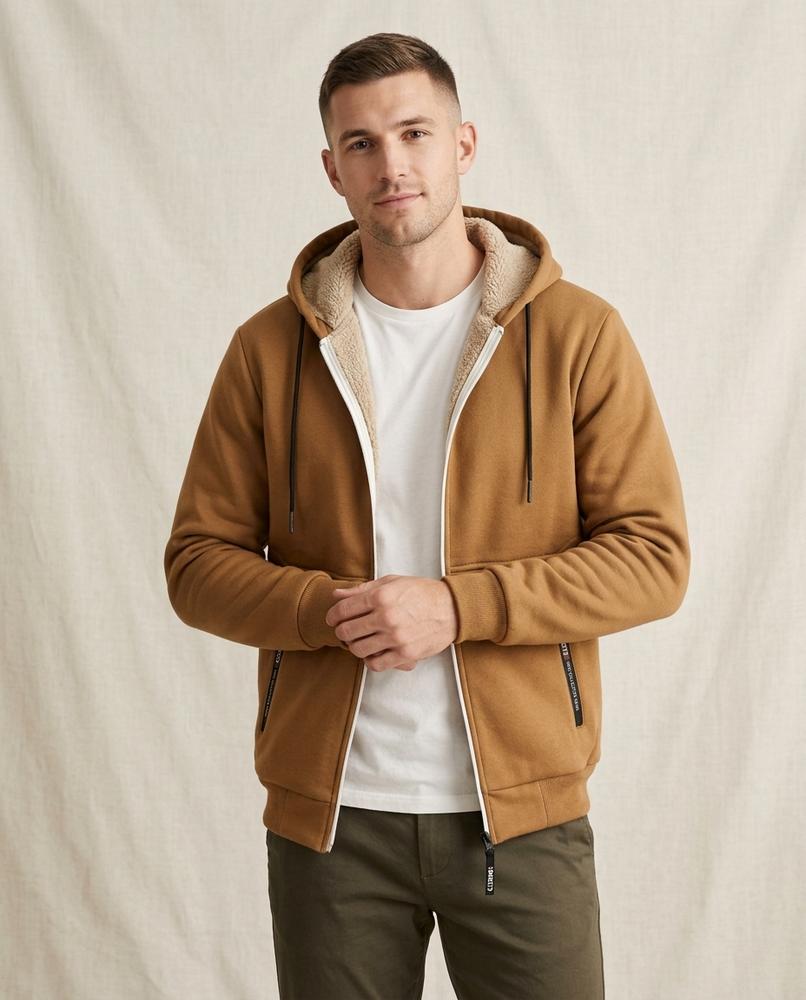 Lands Mode - Daror | Gefütterte Sweat Jacke Herren