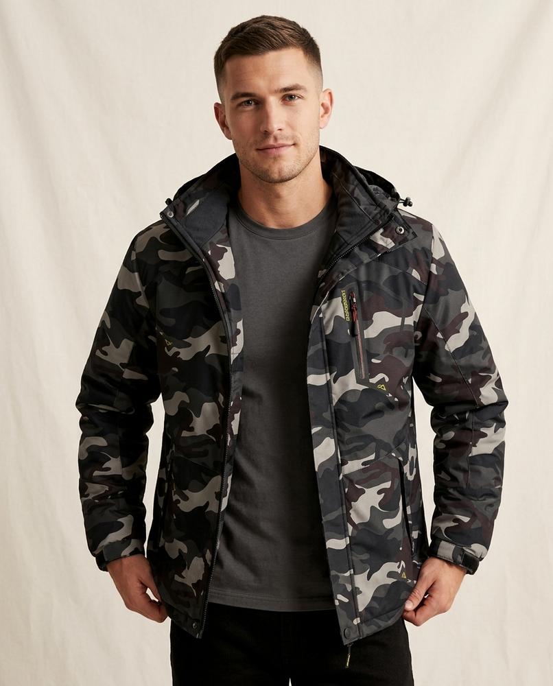 Lands Mode - Tubol | Gefüttert Gemustert Jacke Herren