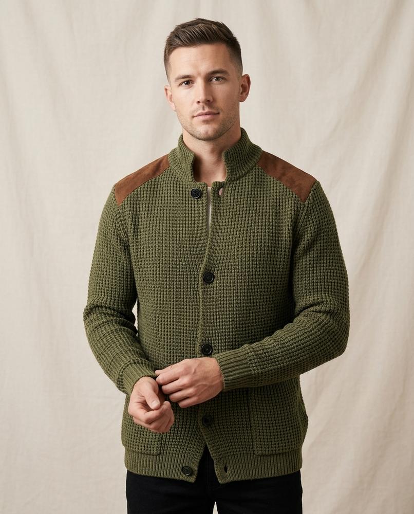 Lands Mode - Kidin | Strukturierter Langärmliger Cardigan Herren