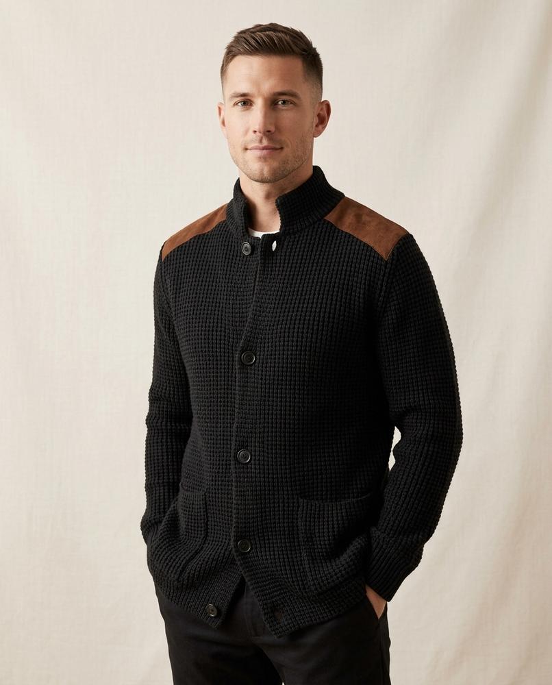 Lands Mode - Kidin | Strukturierter Langärmliger Cardigan Herren