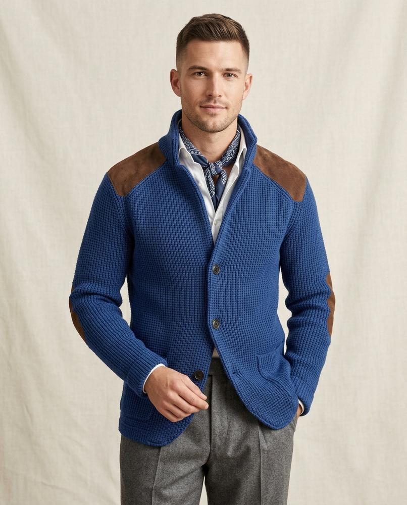 Lands Mode - Kidin | Strukturierter Langärmliger Cardigan Herren