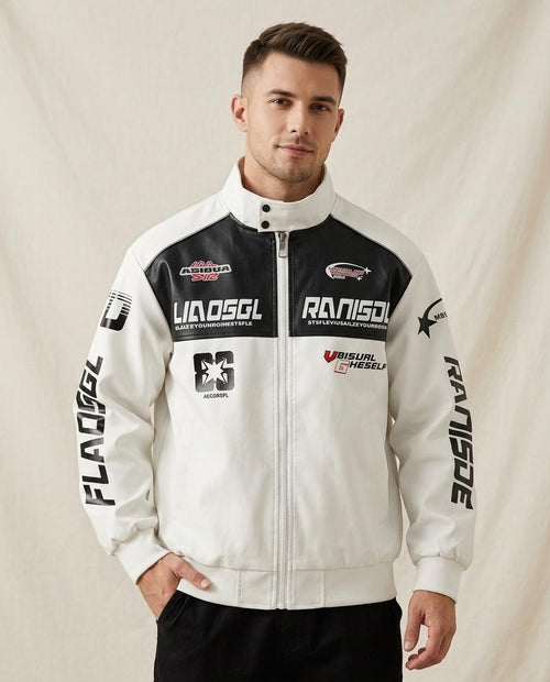 Lands Mode - Cimil | Bedruckte Kunstleder Jacke Unisex