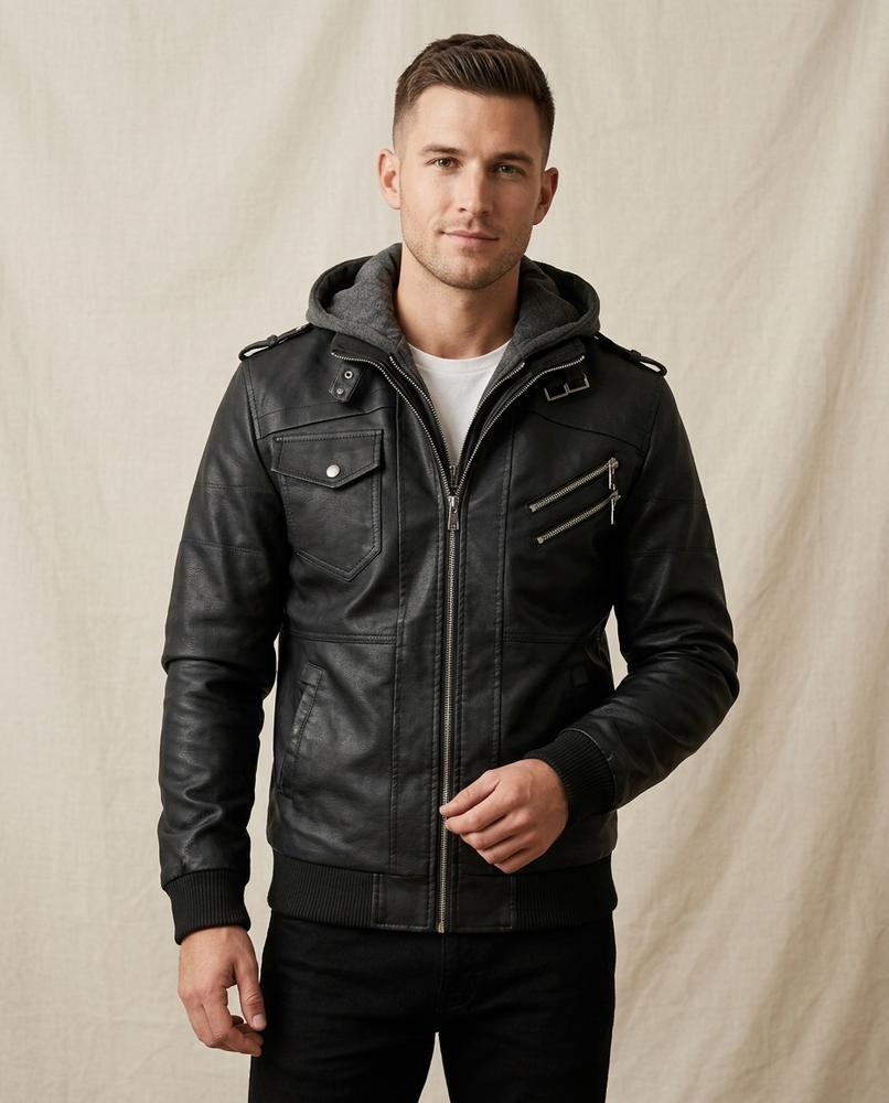 Lands Mode - Divan | Gefüttert Lederoptik Jacke Herren