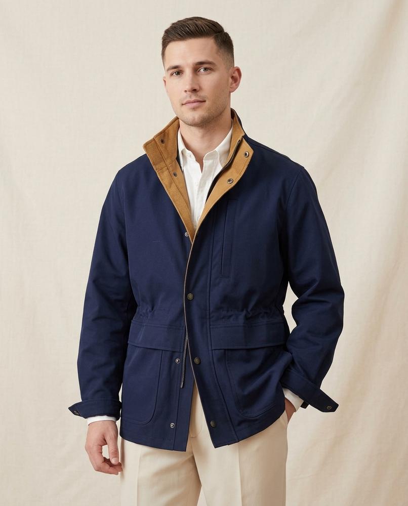 Lands Mode - Lunot | Stehkragen Druckknopf Jacke Herren