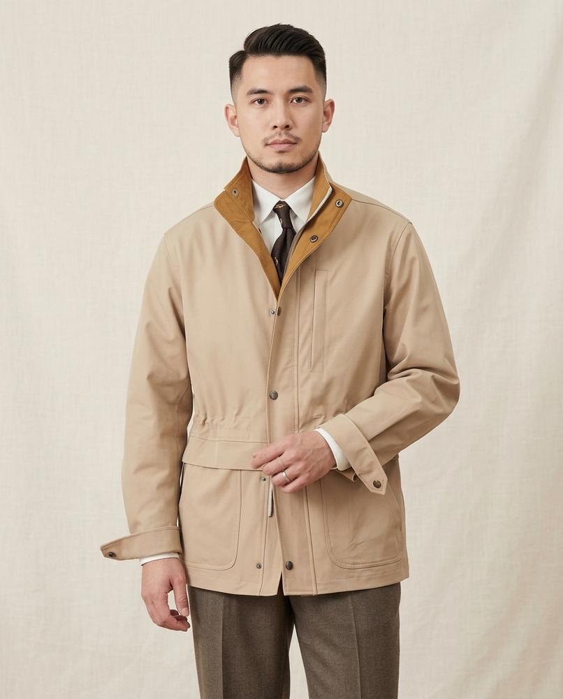 Lands Mode - Lunot | Stehkragen Druckknopf Jacke Herren