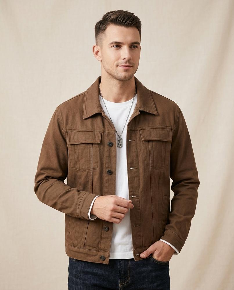 Lands Mode - Yiled | Geknöpft Strukturiert Jacke Herren