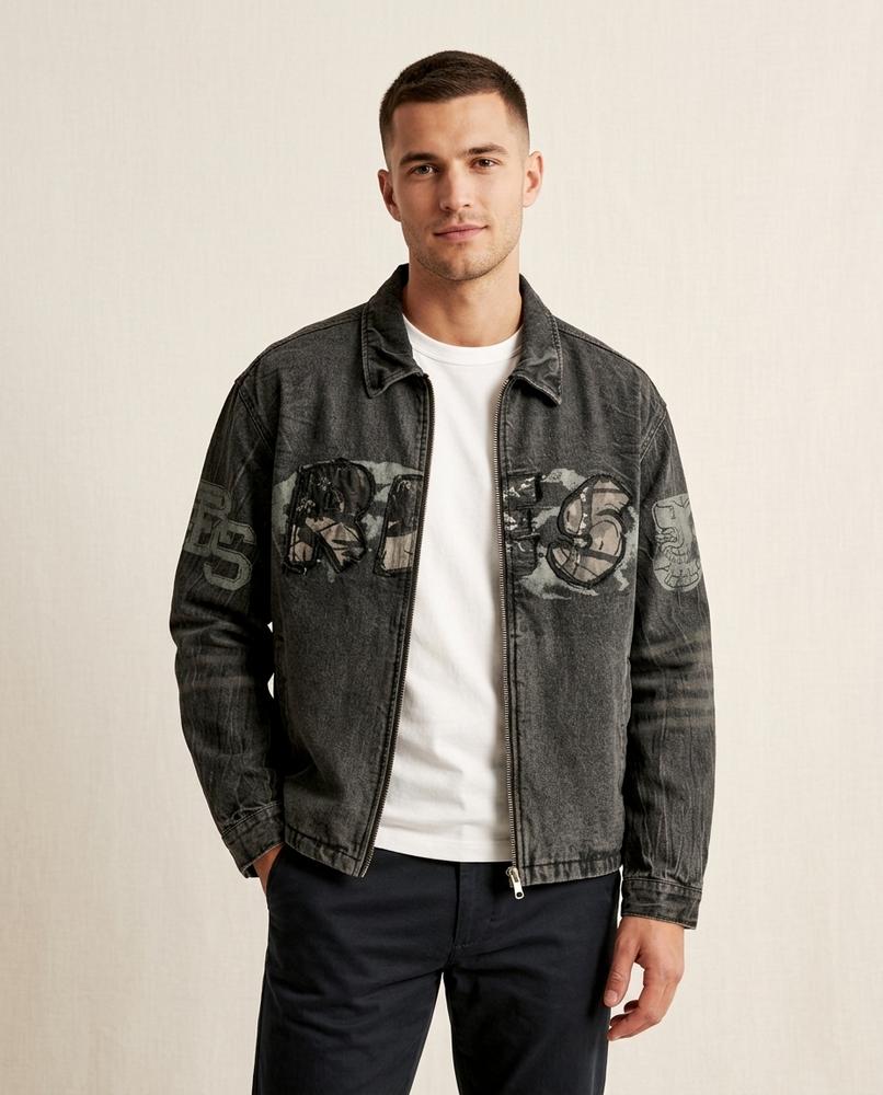 Lands Mode - Yuhim | Gewaschene Bedruckte Jacke Unisex