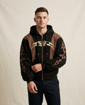 Lands Mode - Eukos | Applizierter Zweifarbiger Hoodie Unisex