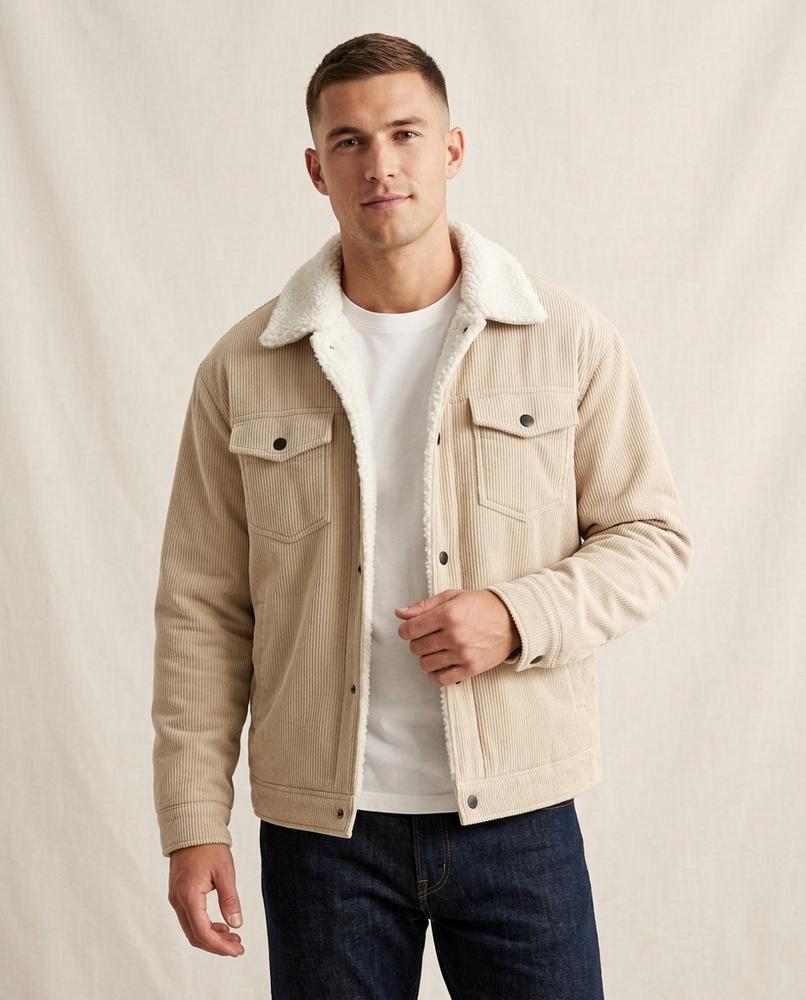 Lands Mode - Eilon | Gefütterte Cord Jacke Unisex