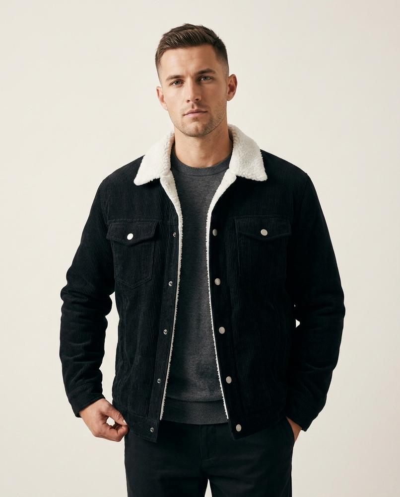 Lands Mode - Eilon | Gefütterte Cord Jacke Unisex