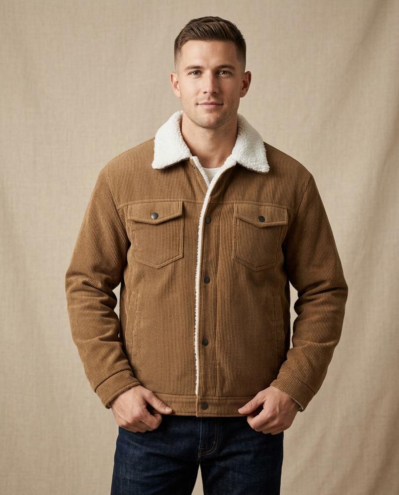 Lands Mode - Eilon | Gefütterte Cord Jacke Unisex