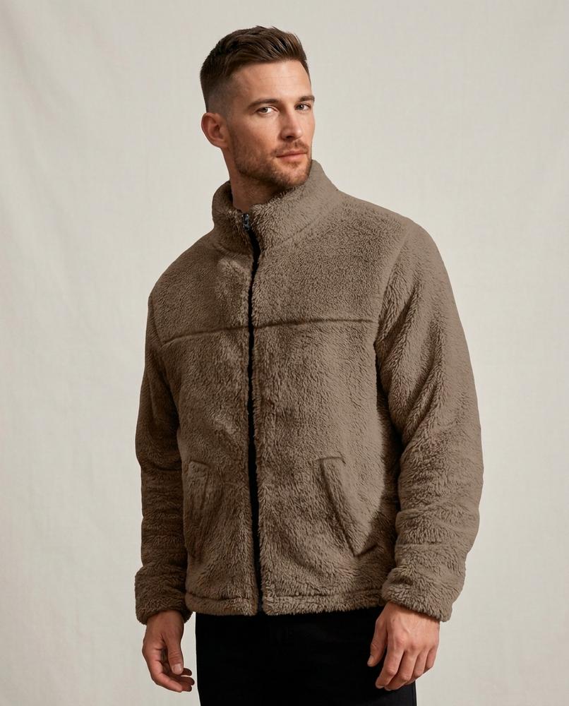 Lands Mode - Vizev | Flauschig Hochgeschlossen Jacke Herren