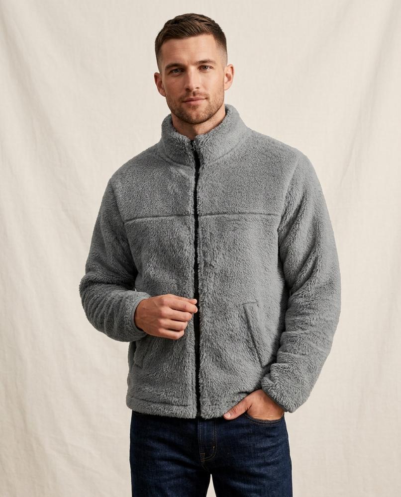 Lands Mode - Vizev | Flauschig Hochgeschlossen Jacke Herren