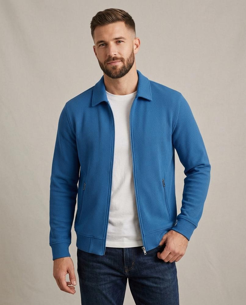 Lands Mode - Rifit | Strukturierte Reißverschluss Jacke Herren