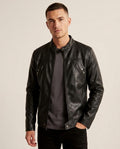 Lands Mode - Nibev | Tailliert Kunstleder Jacke Herren