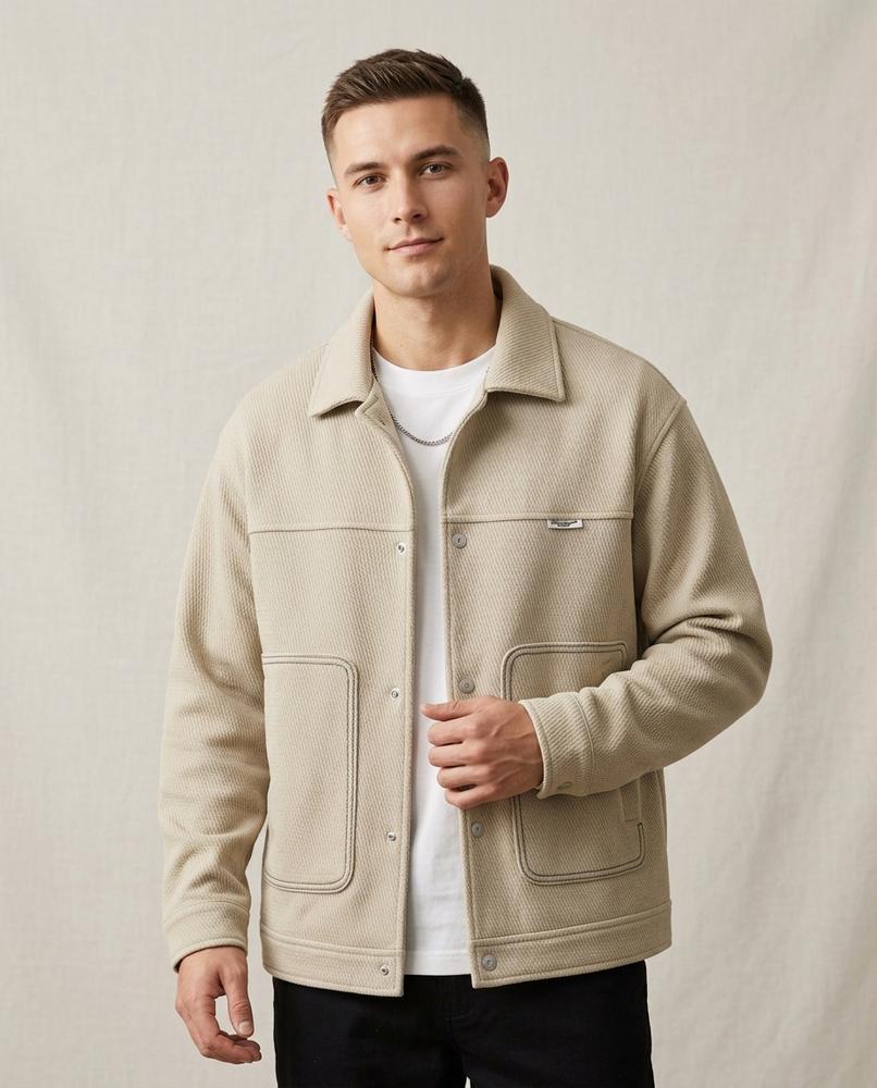 Lands Mode - Lawen | Strukturiert Geknöpft Jacke Herren