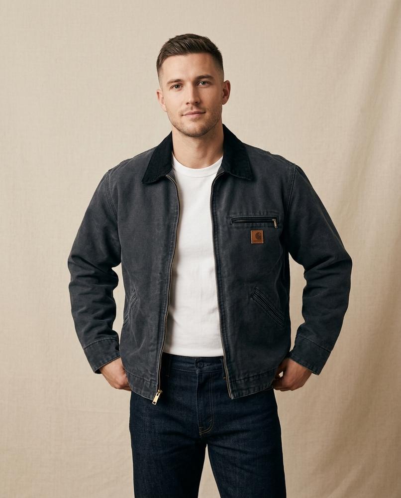 Lands Mode - Eogan | Gefütterte Canvas Jacke Herren