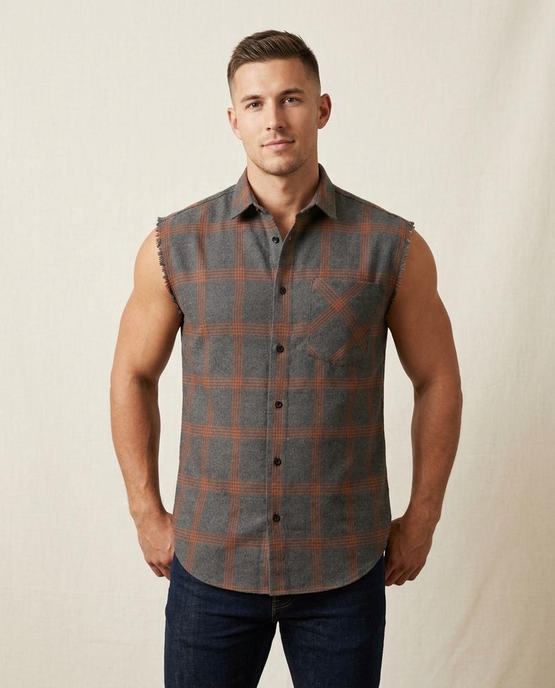 Lands Mode - Nedol | Ärmellos Kariert Hemd Herren