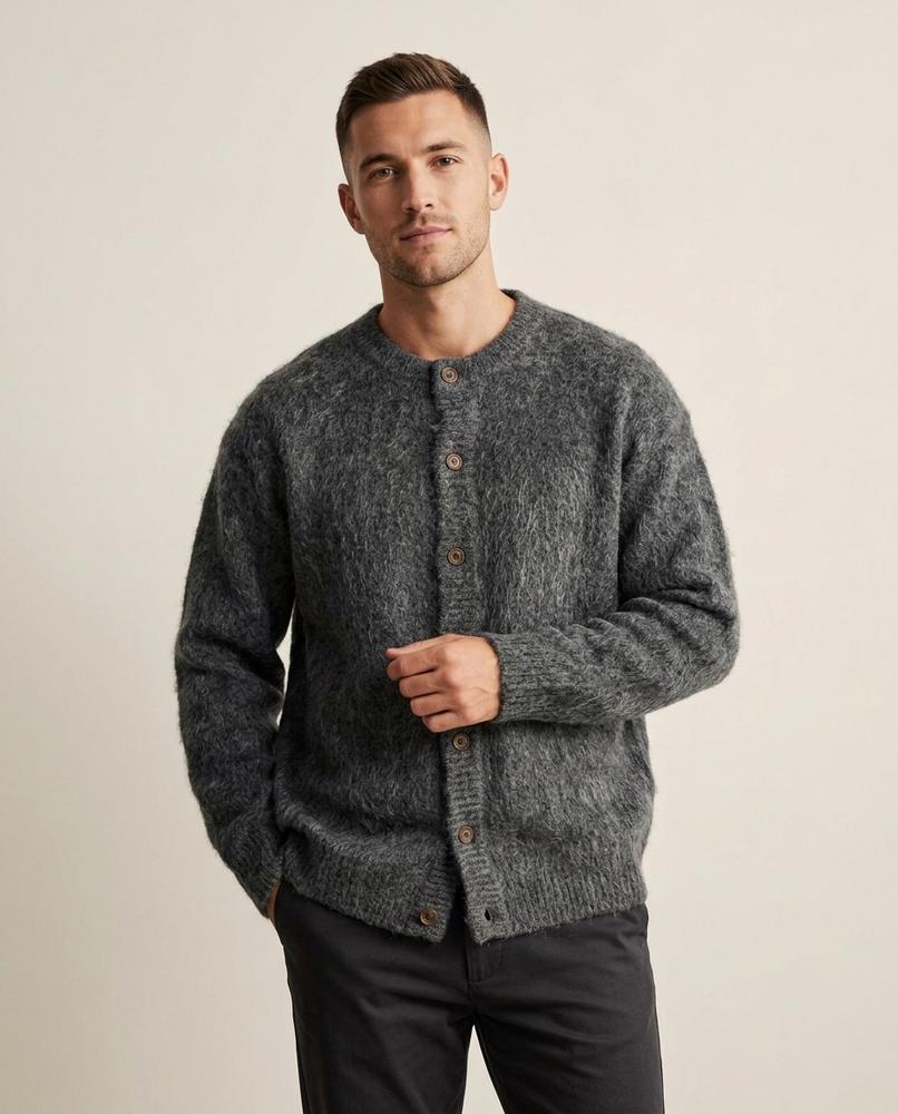 Lands Mode - Cizat | Geknöpft Strukturiert Cardigan Unisex